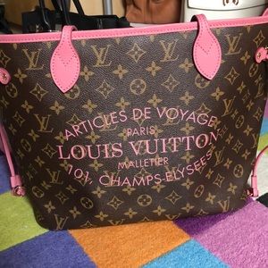 Louis Vuitton neverfull ikat rose velours NFS